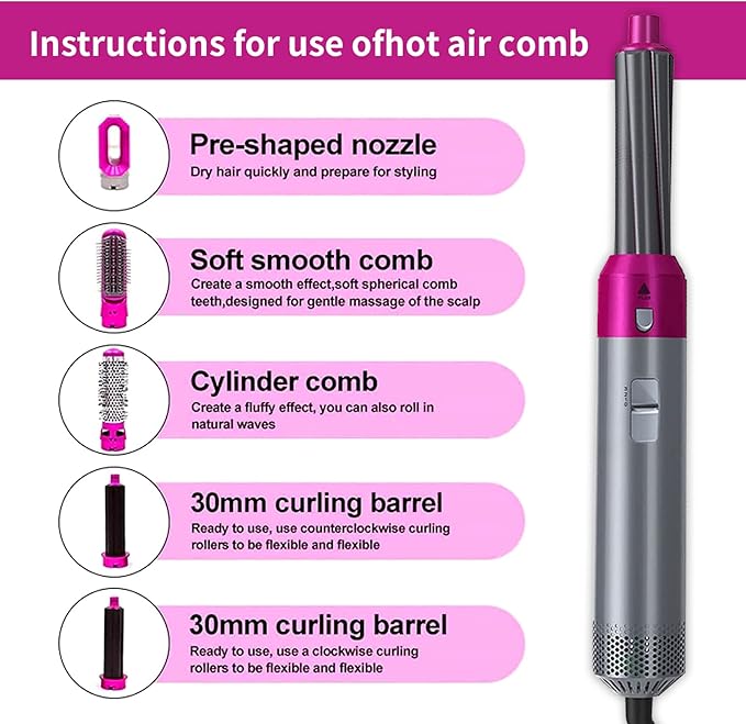 Bloomify™ Hot Hair Brush 5 in 1 – فرشاة الشعر الساخنة 5 في 1