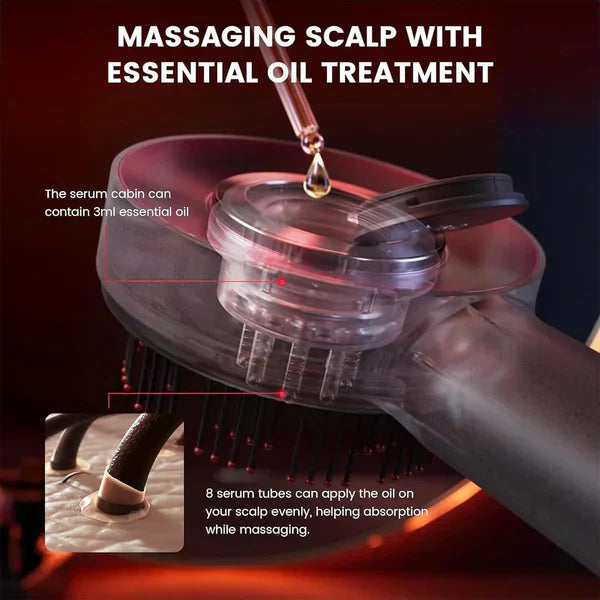 Bloomify™ Scalp Massager Brush (Red) – فرشاة تدليك فروة الرأس (حمراء)